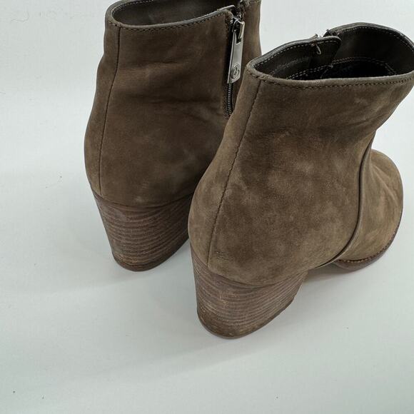 Blondo Nelli Waterproof Leather Ankle Boots Taupe Nubuck/Side Zip 9 - Picture 5 of 8